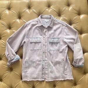 BP, pinkish/purplish shacket, size Medium, denim fabric